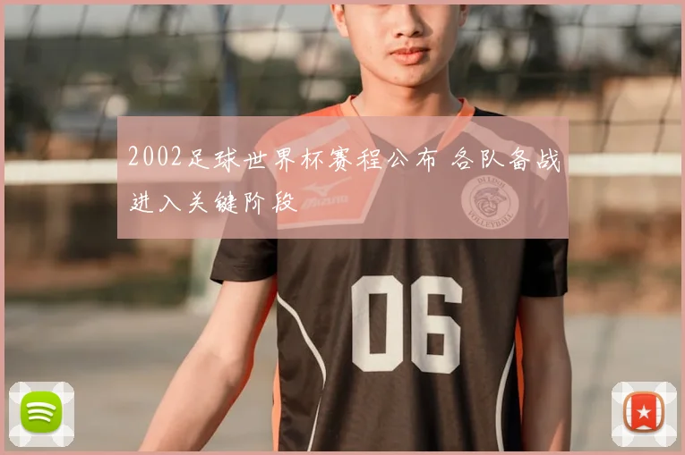2002足球世界杯赛程公布 各队备战进入关键阶段